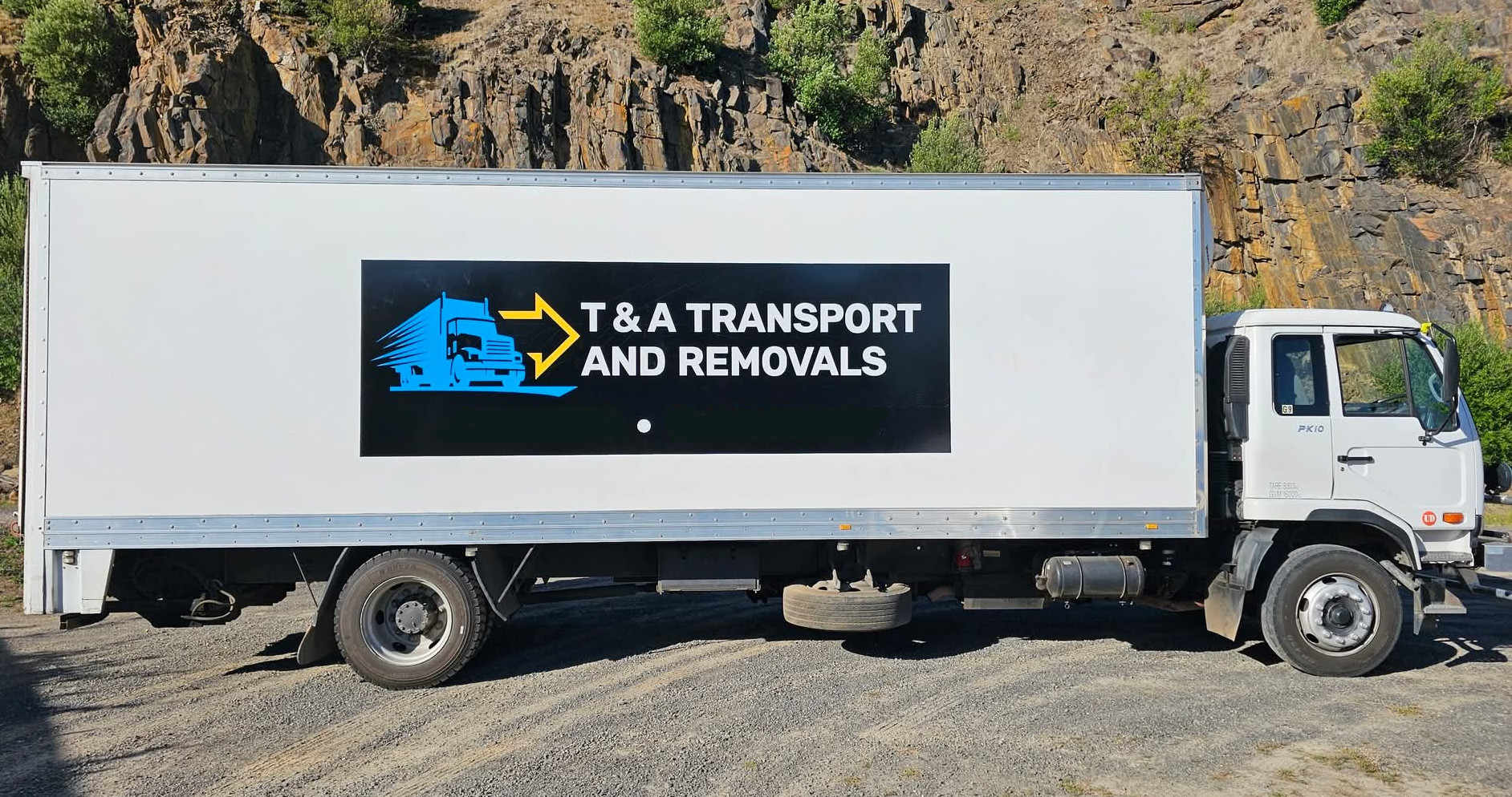 T & A Removals truck in South Australia